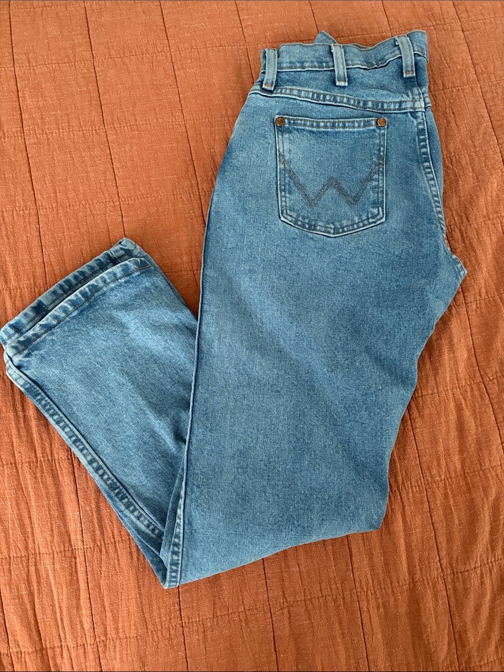 Wrangler Light Blue Denim Jeans with White Label